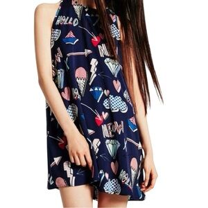 Zara Comic Printed Trapeze Dress